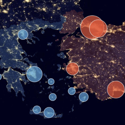 Visualization of airport data on map